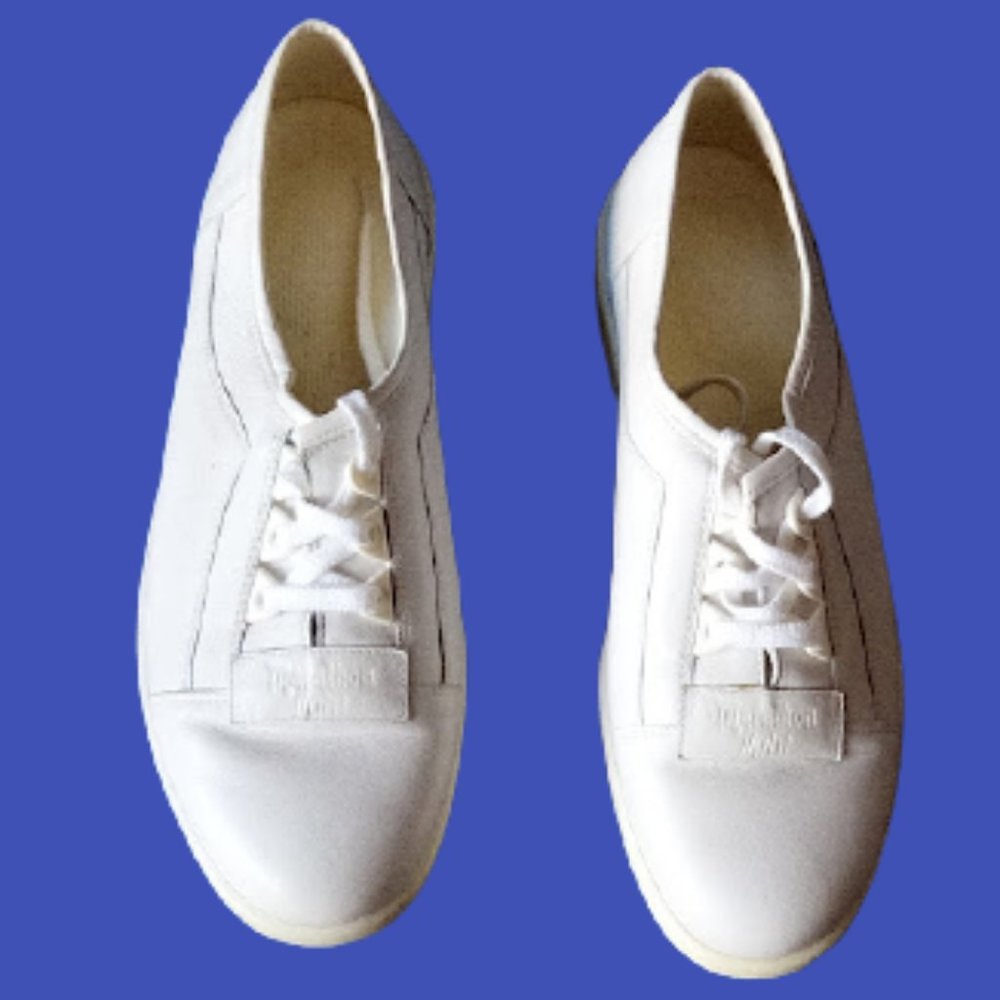 VINTAGE Salamander Marathon White Leather Comfort Loafers Shoes  Fit Size 8